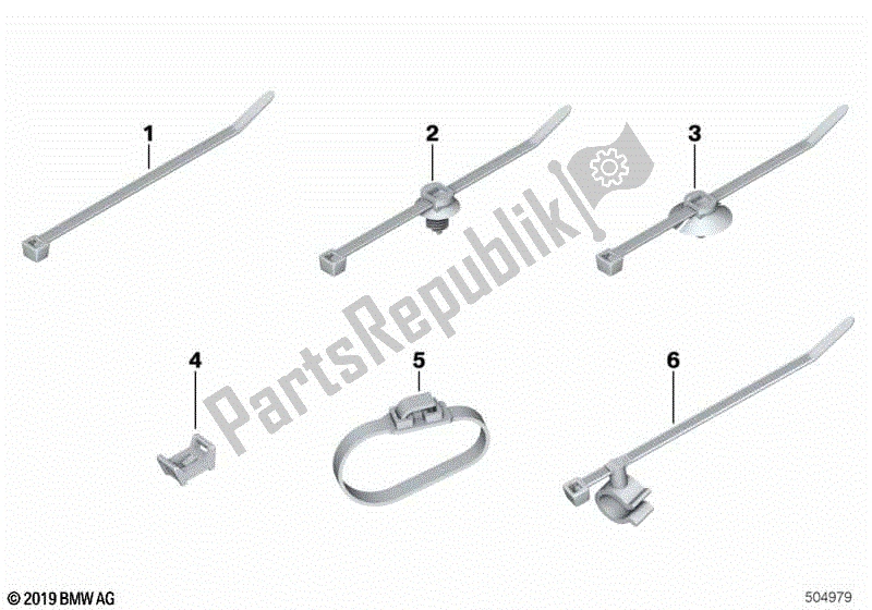 All parts for the Cable Tie, Cable Tie With Bracket of the BMW R 1150 RT 22 2001 - 2006