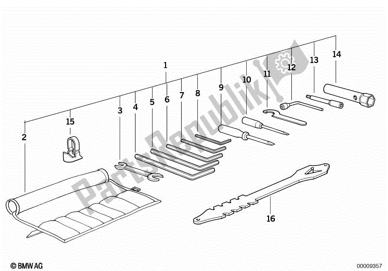 All parts for the Car Tool of the BMW R 1150 RT 22 2001 - 2006