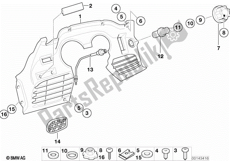 Todas las partes para Revestimiento Interior de BMW R 1150 RT 22 2001 - 2006