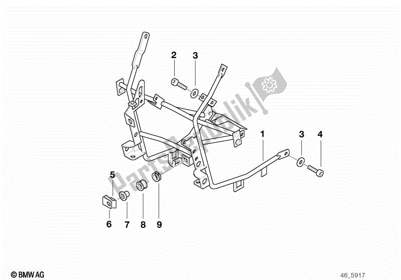 All parts for the Fairing Bracket of the BMW R 1150 RT 22 2001 - 2006