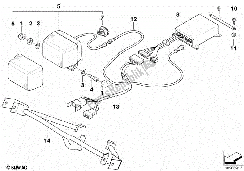 Toutes les pièces pour le Lampe De Signalisation / Unité De Commande Flash du BMW R 1150 RT 22 2001 - 2006