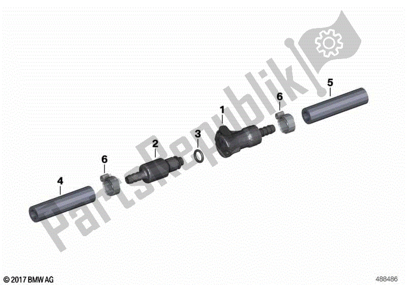 Alle onderdelen voor de Brandstoftoevoer / Snelkoppeling van de BMW R 1150 RT 22 2001 - 2006