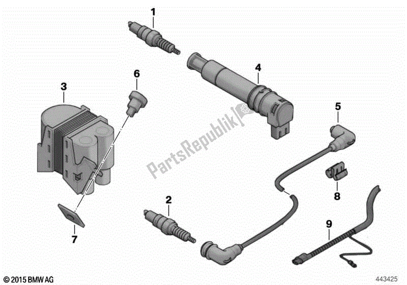 Alle onderdelen voor de Ontstekingssysteem, Dubbele Ontsteking van de BMW R 1150 RT 22 2001 - 2006