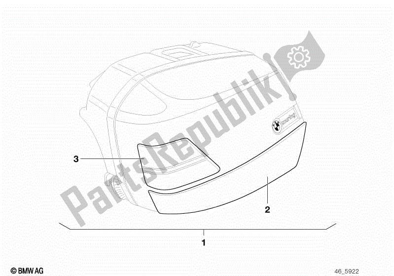 All parts for the Installing Set Moulding Rocker Panel of the BMW R 1150 RT 22 2001 - 2006