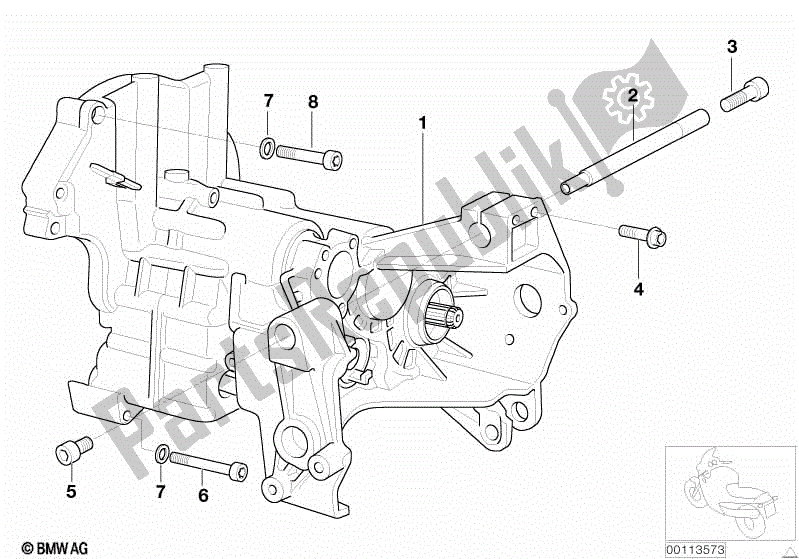 Alle onderdelen voor de Handgeschakelde Versnellingsbak van de BMW R 1150 RT 22 2001 - 2006