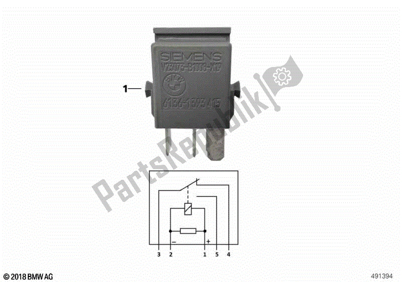 Todas las partes para Minirelay, Contacto Conmutado, Gris de BMW R 1150 RT 22 2001 - 2006