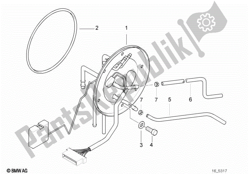 All parts for the Petrol Gauge of the BMW R 1150 RT 22 2001 - 2006