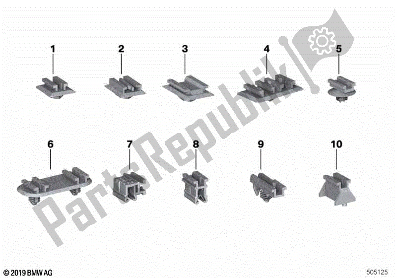 Alle onderdelen voor de Plug-in Aansluitbeugel van de BMW R 1150 RT 22 2001 - 2006