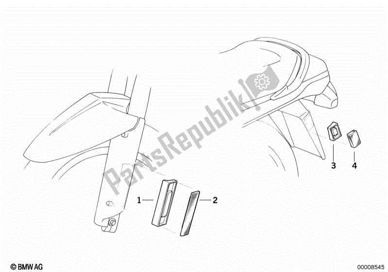 All parts for the Reflectors of the BMW R 1150 RT 22 2001 - 2006