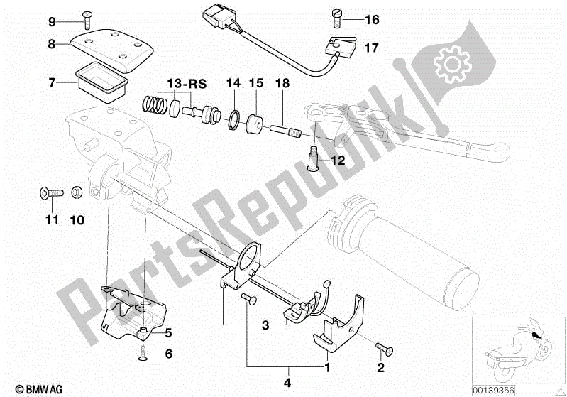 All parts for the Single Parts, Parking Brake Fitting of the BMW R 1150 RT 22 2001 - 2006