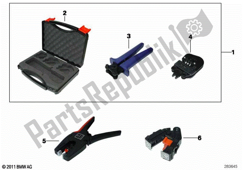 All parts for the Special Tool For Wiring Harness Repair of the BMW R 1150 RT 22 2001 - 2006