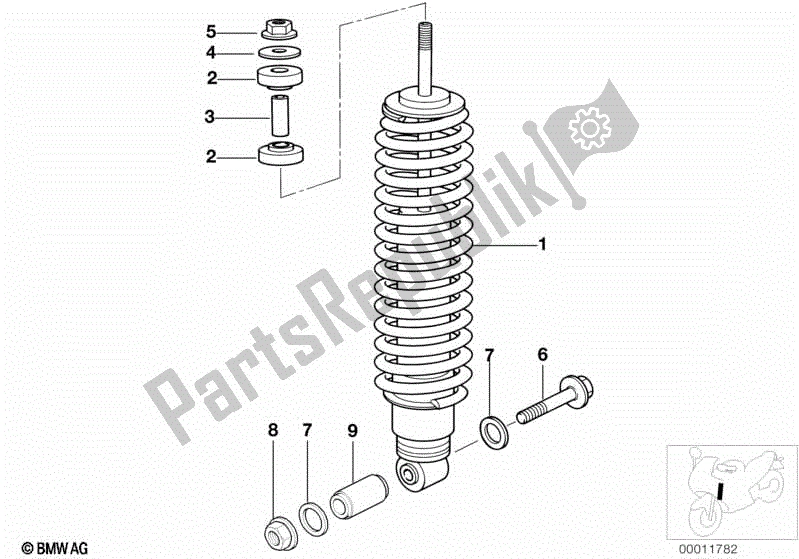 Todas las partes para Puntal De Resorte, Delantero de BMW R 1150 RT 22 2001 - 2006