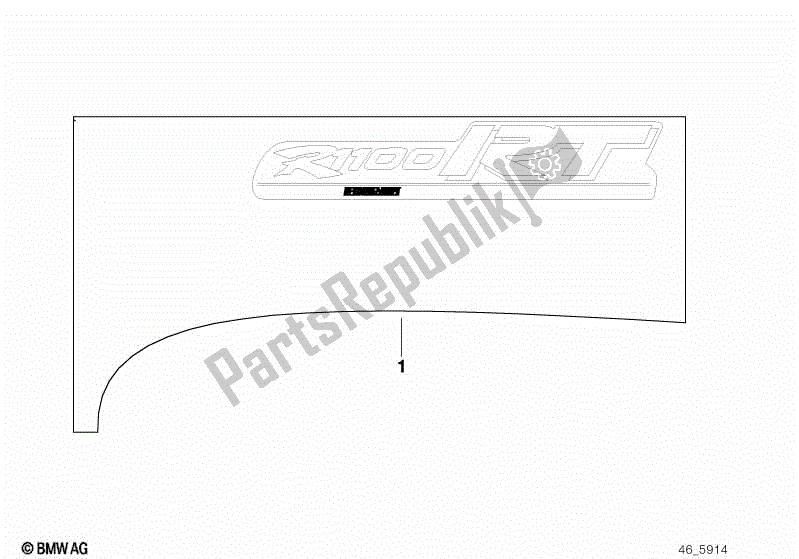 All parts for the Sticker of the BMW R 1150 RT 22 2001 - 2006