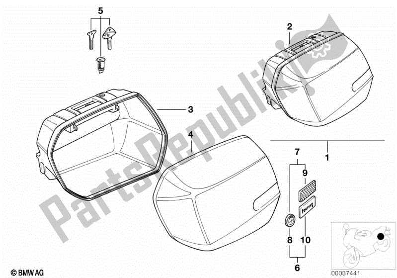 Wszystkie części do Obudowa Systemu BMW R 1150 RT 22 2001 - 2006