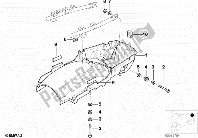 Alle onderdelen voor de Staartdeel Lager van de BMW R 1150 RT 22 2001 - 2006