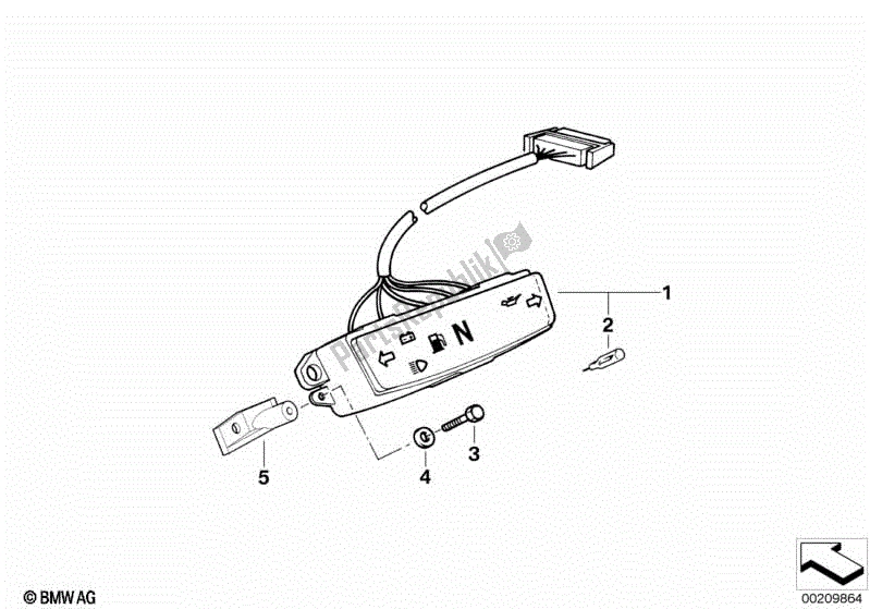 All parts for the Telltale Unit of the BMW R 1150 RT 22 2001 - 2006