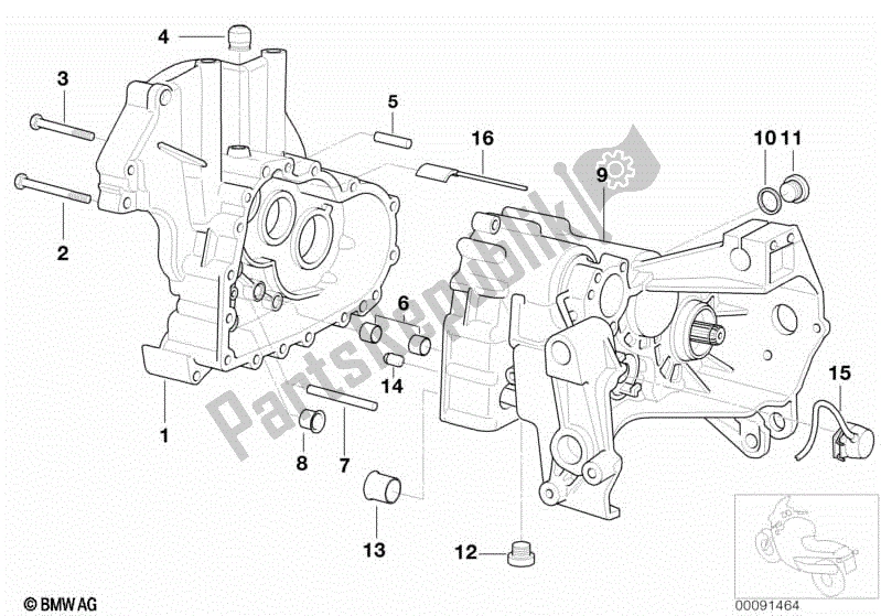 Todas las partes para Carcasa De Transmisión / Piezas De Montaje de BMW R 1150 RT 22 2001 - 2006