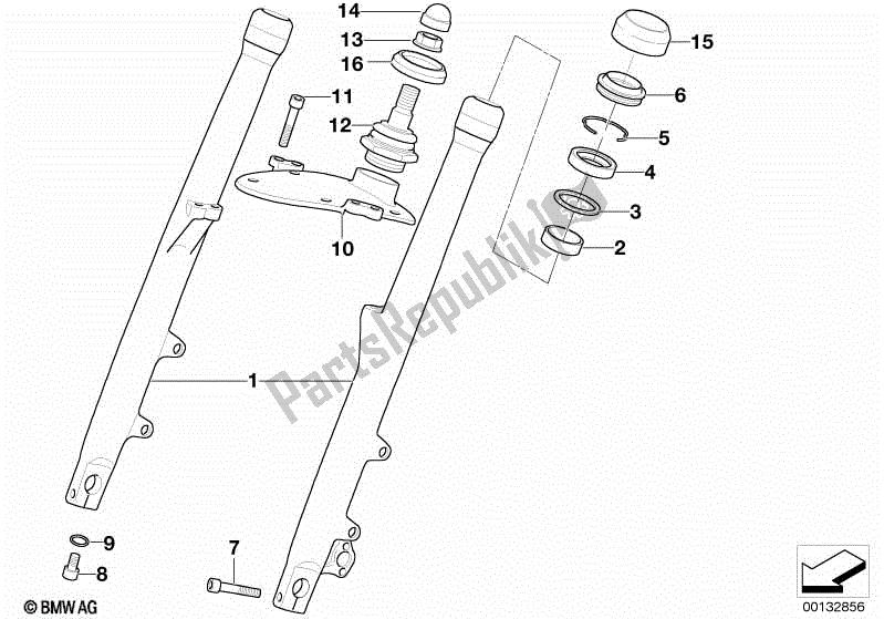 Todas las partes para Deslizador De Horquilla / Puente De Horquilla Inferior de BMW R 1200C 59C1 1997 - 2003