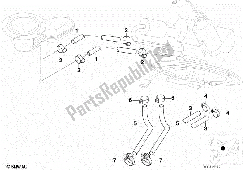Todas las partes para Ventilación Del Tanque De Combustible / Piezas De Montaje de BMW R 1200C 59C1 1997 - 2003