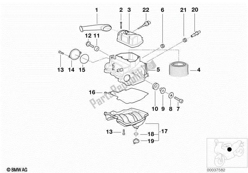 Todas las partes para Silenciador De Admisión / Cartucho De Filtro Silenciador De Admisión / Cartucho De Filtro de BMW R 1200C 59C1 1997 - 2003