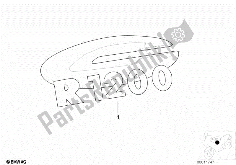 Todas las partes para Etiqueta de BMW R 1200C 59C1 1997 - 2003