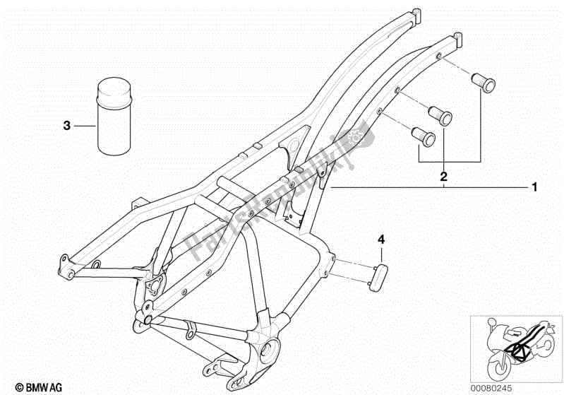 Toutes les pièces pour le Cadre Arrière du BMW R 1200C 59C1 1997 - 2003