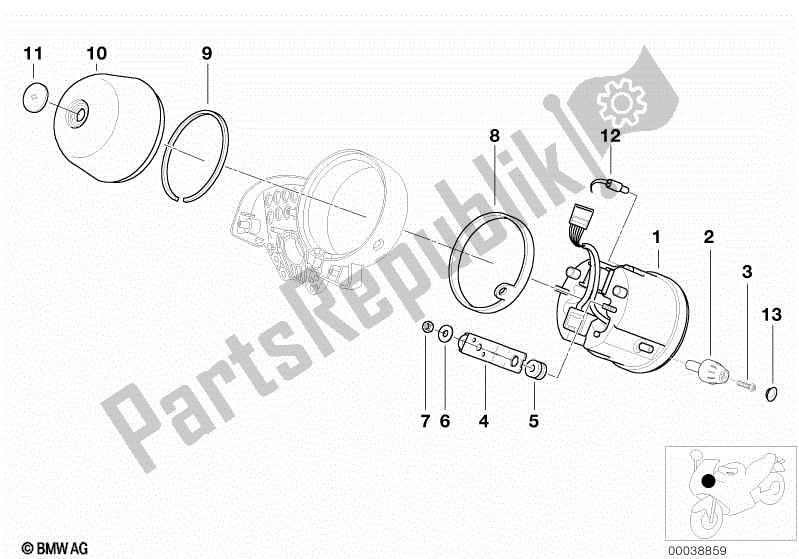 Todas las partes para Velocímetro de BMW R 1200C 59C1 1997 - 2003