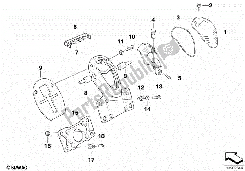 Todas las partes para Luz Trasera Con Soporte Para Matrícula de BMW R 1200C 59C1 1997 - 2003