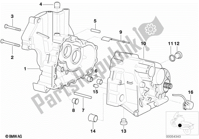 Todas las partes para Carcasa De Transmisión / Piezas De Montaje de BMW R 1200C 59C1 1997 - 2003