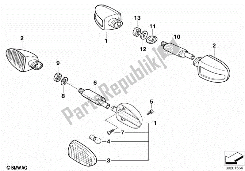 Todas las partes para Luces De Señal De Giro de BMW R 1200C 59C1 1997 - 2003