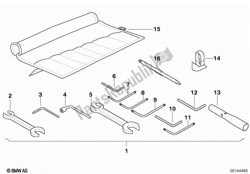 Todas las partes para Herramienta De Coche, Kit Complementario de BMW R 1200C 59C1 2004