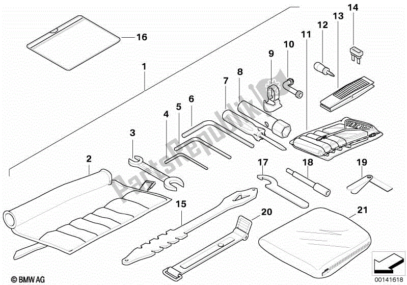 Todas las partes para Herramienta De Coche de BMW R 1200C 59C1 2004