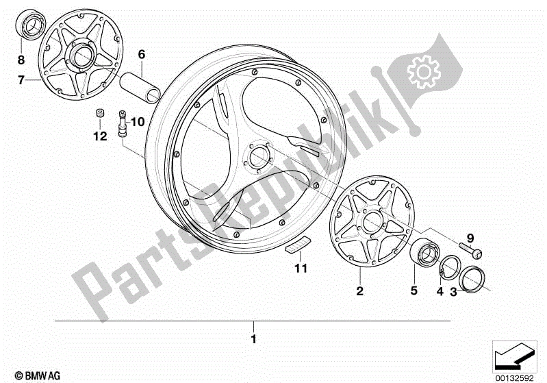 Toutes les pièces pour le Jante En Fonte, Avant du BMW R 1200C 59C1 2004