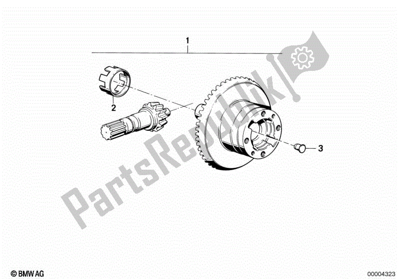 Toutes les pièces pour le Ensemble D'engrenages Différentiels du BMW R 1200C 59C1 2004