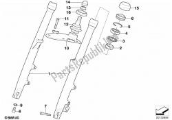 curseur de fourche / pont inférieur de fourche