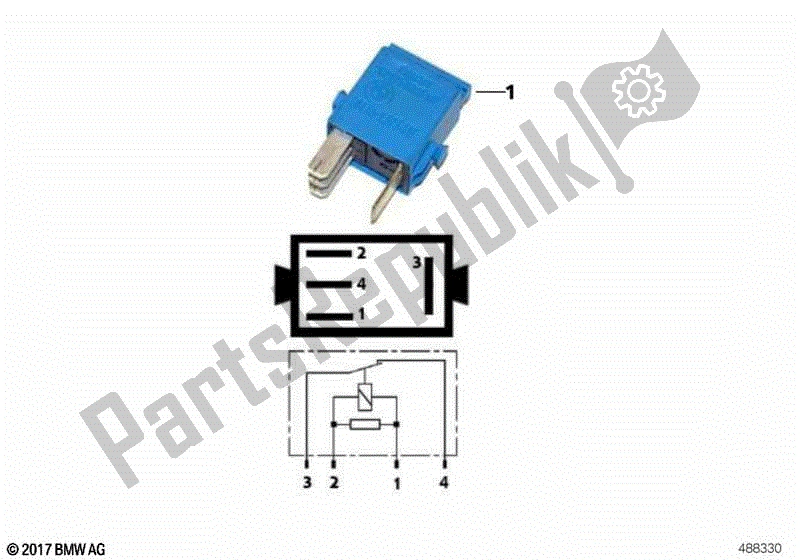 Todas las partes para Mini-relé Para Abridor, Azul de BMW R 1200C 59C1 2004