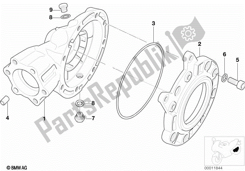 Toutes les pièces pour le Pièces D'entraînement De L'essieu Arrière du BMW R 1200C 59C1 2004