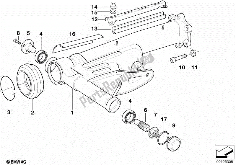 Todas las partes para Brazo Basculante De La Rueda Trasera de BMW R 1200C 59C1 2004