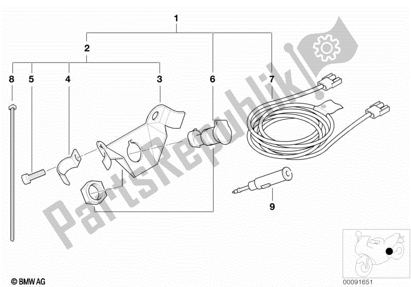 Todas las partes para Kit De Reequipamiento, Enchufe de BMW R 1200C 59C1 2004