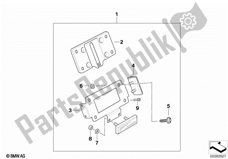 Toutes les pièces pour le Ensemble De Supports De Plaque D'immatriculation Usa du BMW R 1200C 59C1 2004