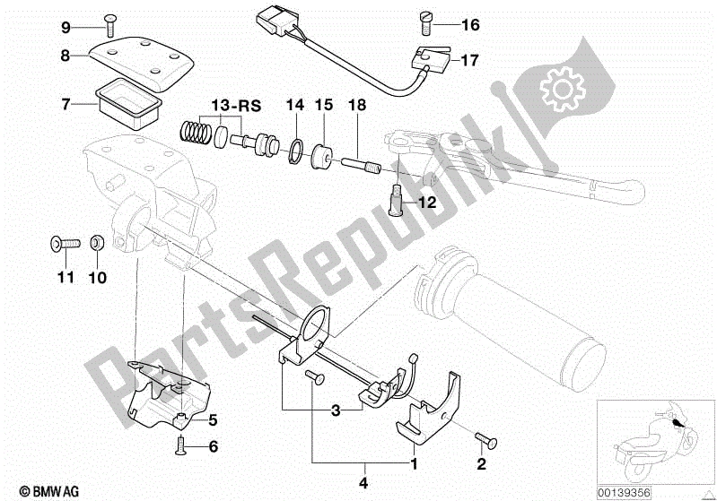 Toutes les pièces pour le Pièces Détachées, Montage De Frein De Stationnement du BMW R 1200C 59C1 2004