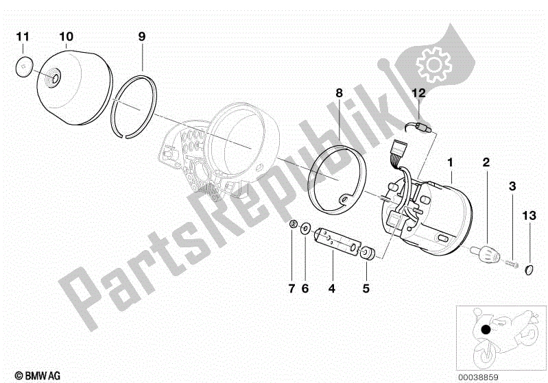 Todas las partes para Velocímetro de BMW R 1200C 59C1 2004