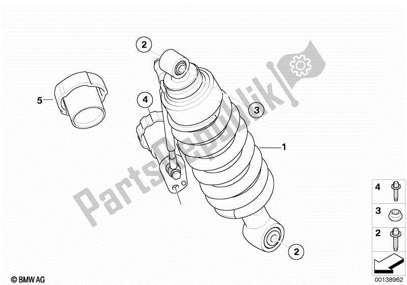 Toutes les pièces pour le Jambe De Force, Arrière du BMW R 1200C 59C1 2004