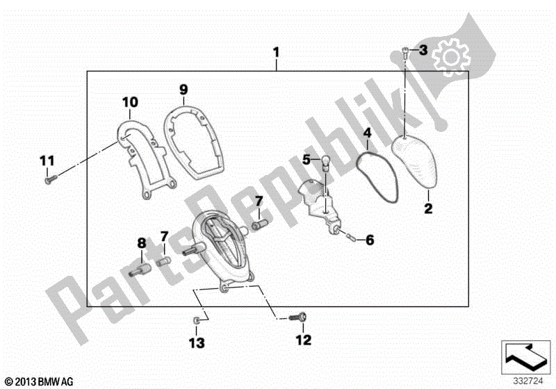 Todas las partes para Luz Trasera Sin Soporte Para Matrícula de BMW R 1200C 59C1 2004