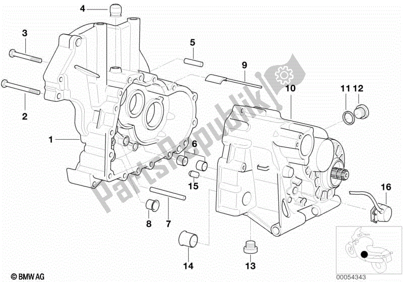 Todas las partes para Carcasa De Transmisión / Piezas De Montaje de BMW R 1200C 59C1 2004