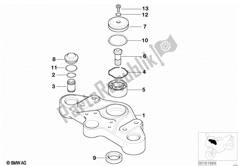 Toutes les pièces pour le Croisillon Supérieur De Fourche du BMW R 1200C 59C1 2004