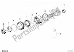 Bevel gear and spacer rings