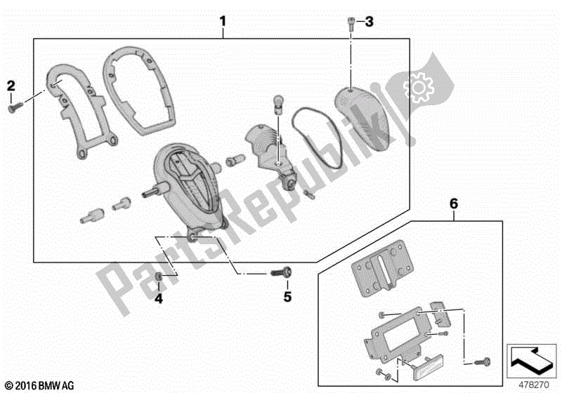 Todas las partes para Conversión Para Luz Trasera Versión Estadounidense de BMW R 1200C Indep  59C3 2000 - 2003