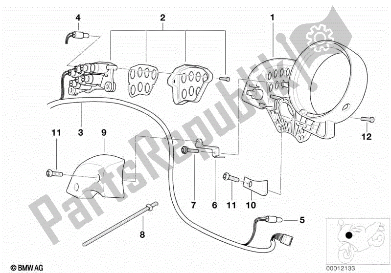 Todas las partes para Piezas De Montaje Del Salpicadero de BMW R 1200C Indep  59C3 2000 - 2003