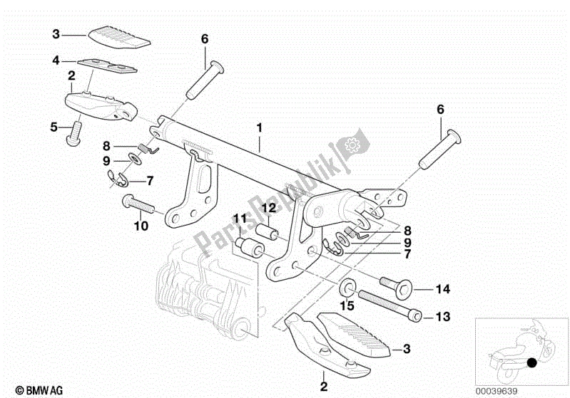 Todas las partes para Sistema De Estriberas de BMW R 1200C Indep  59C3 2000 - 2003